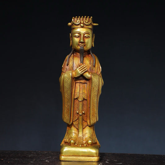 Pure copper civilian Buddha statue