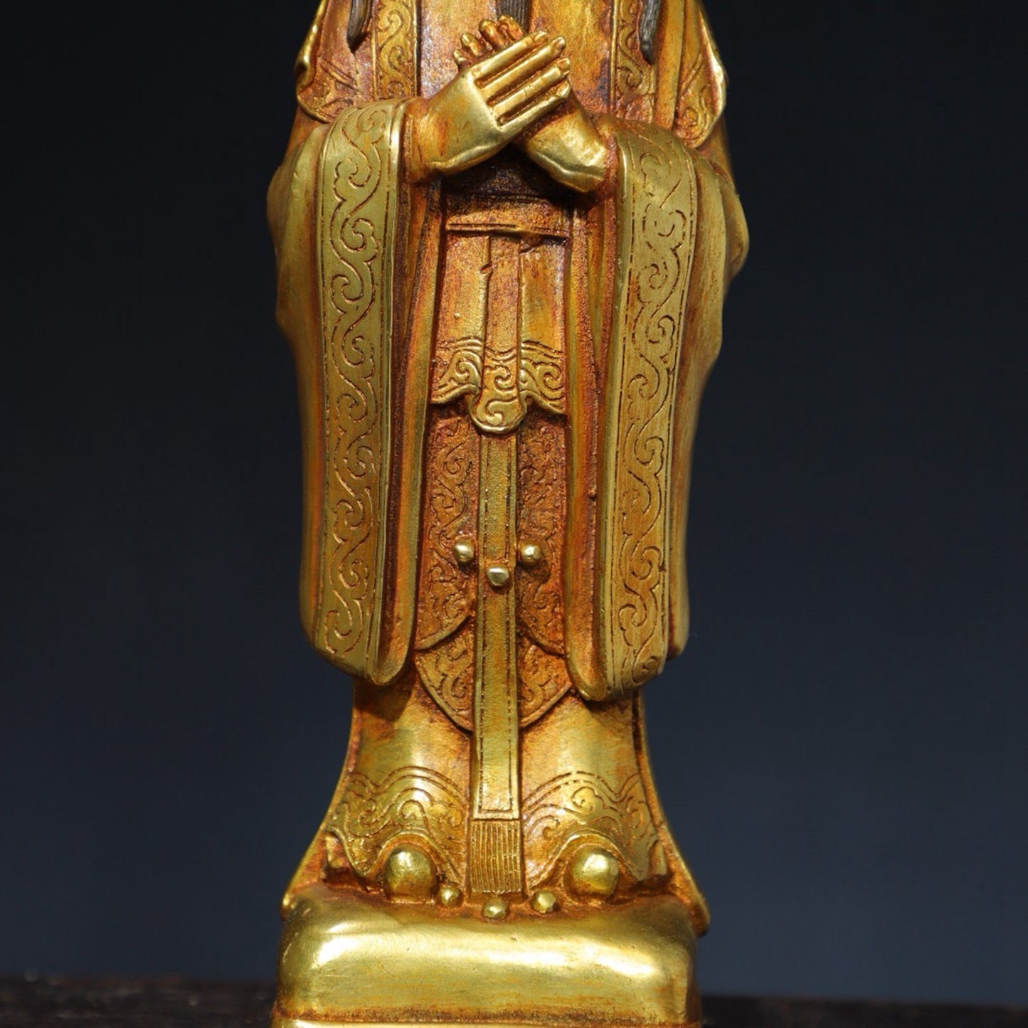 Pure copper civilian Buddha statue