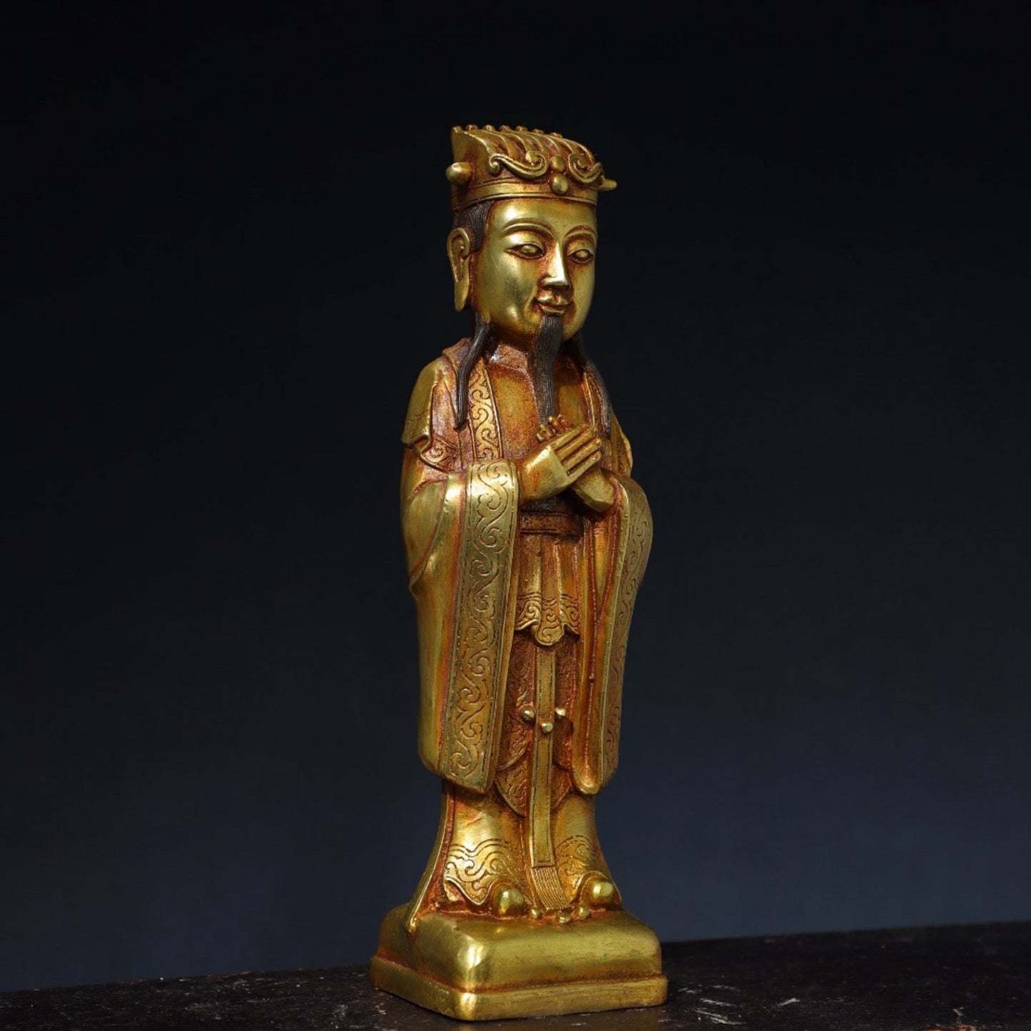 Pure copper civilian Buddha statue