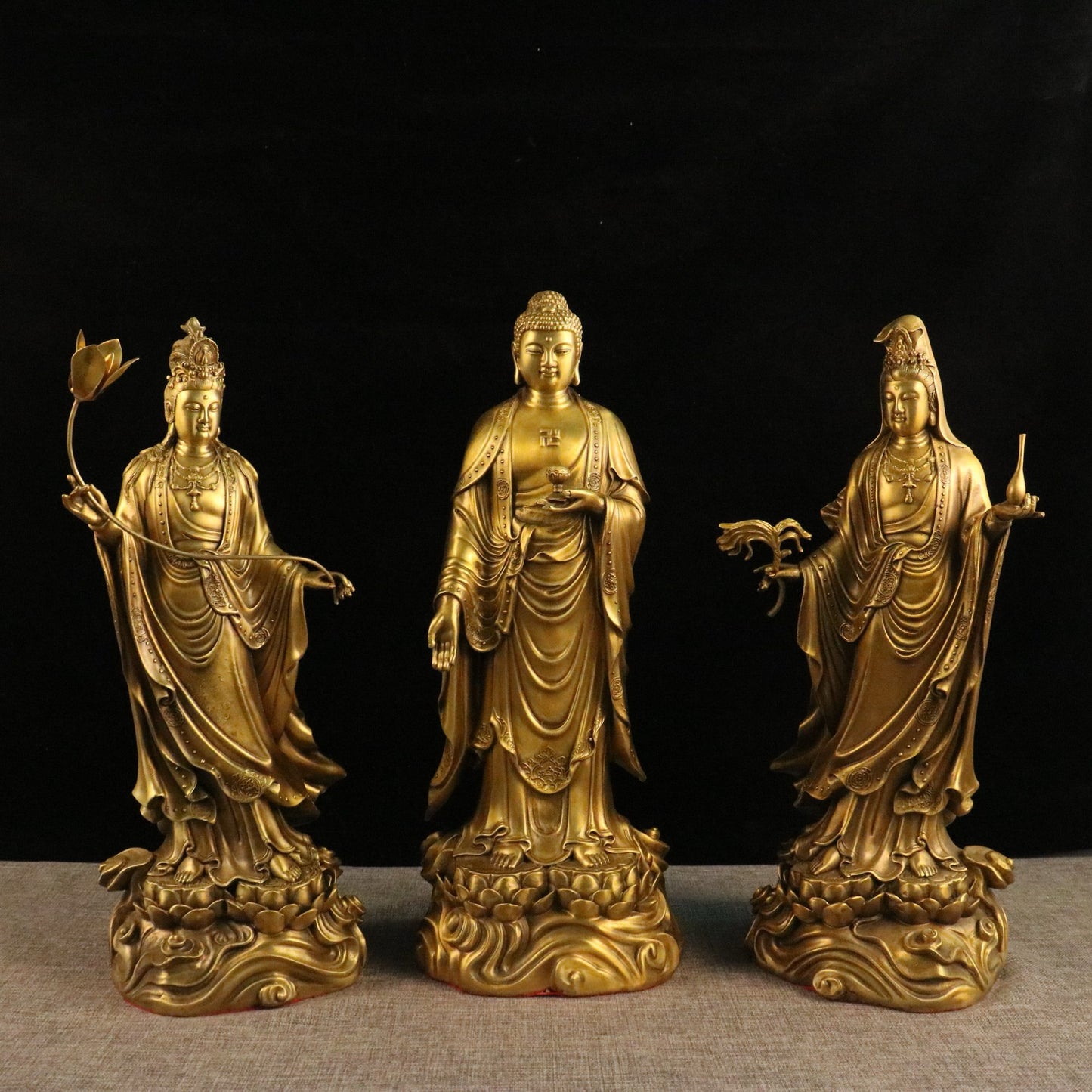 The Western Three Sages stand like a set