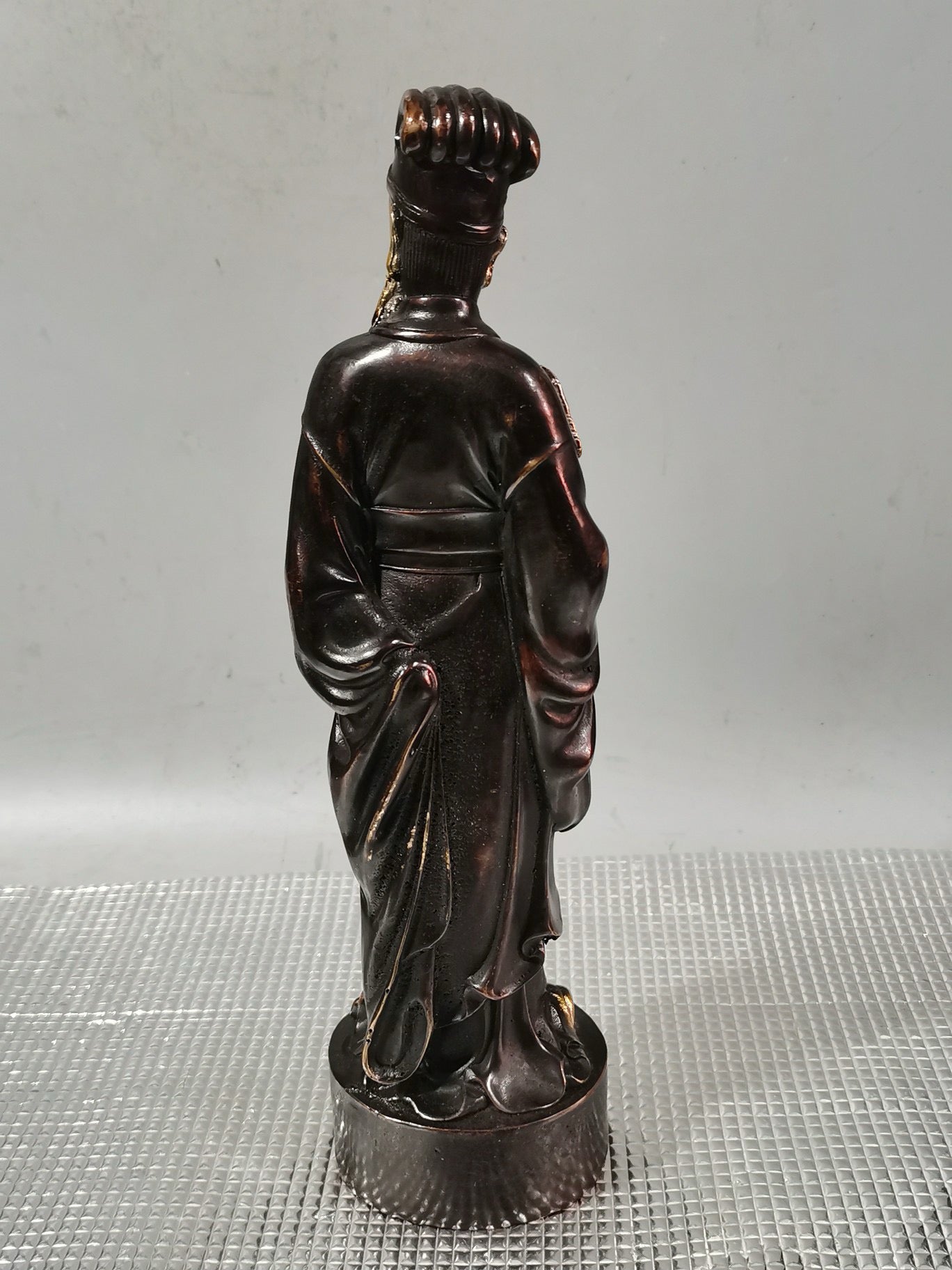 Chinese antique pure copper gilded Zhuge Liang