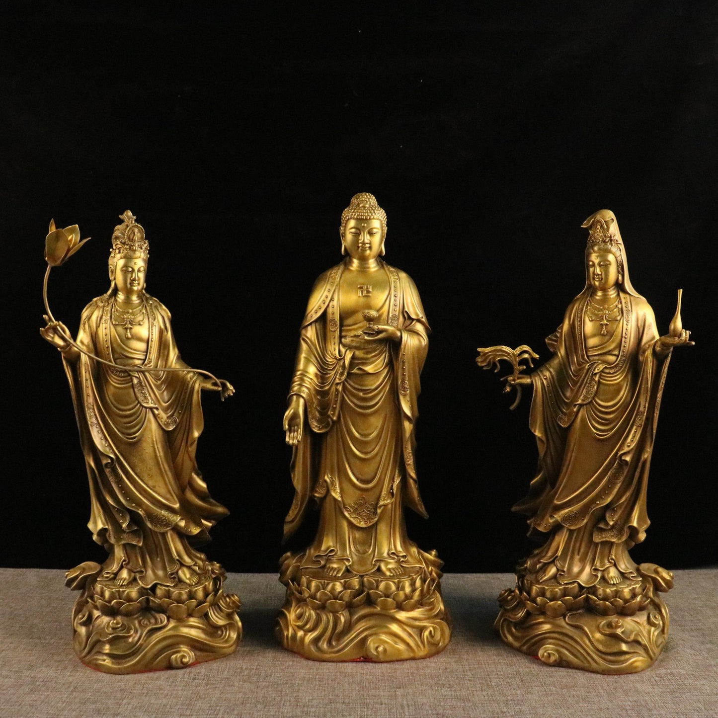 The Western Three Sages stand like a set