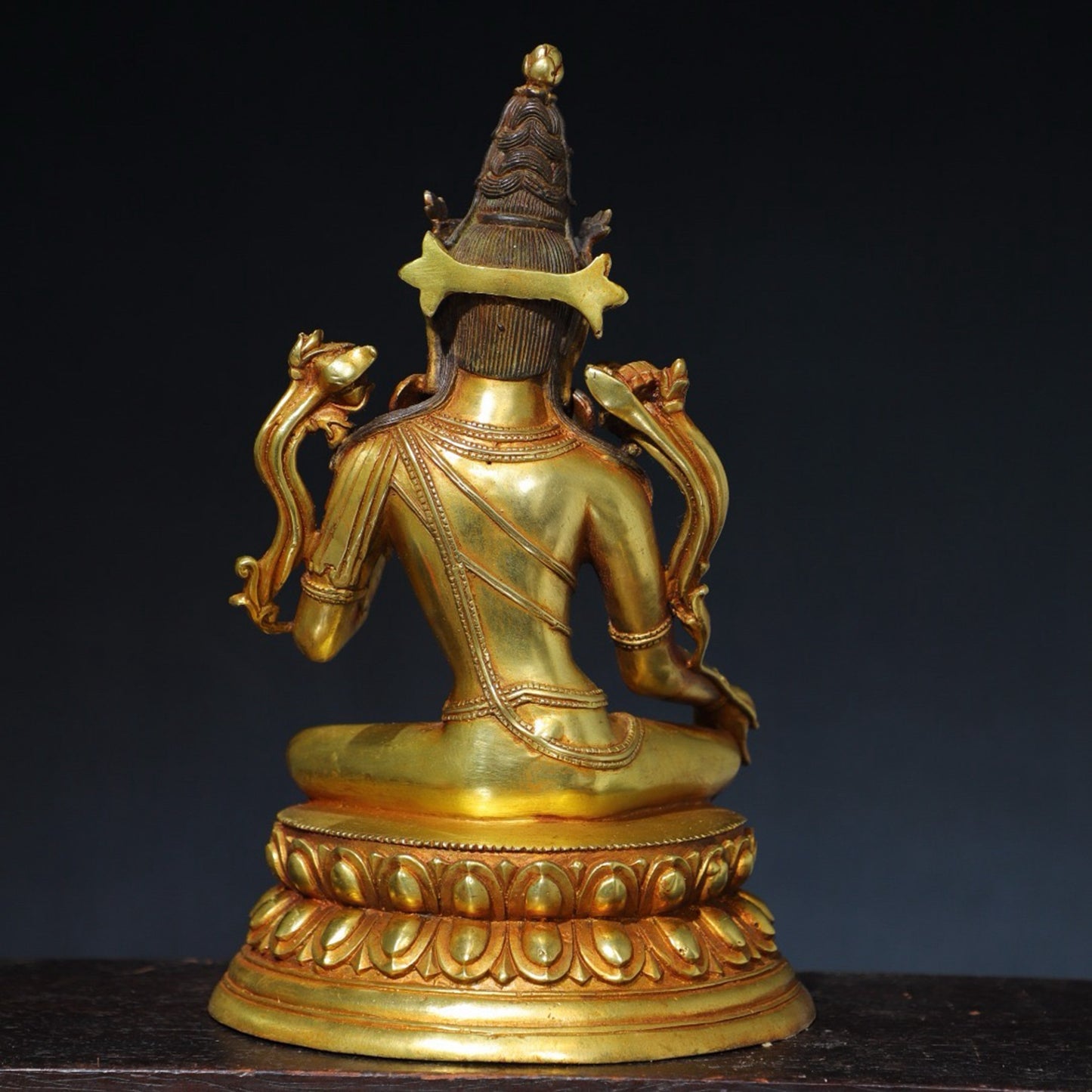 Pure copper green Tara Buddha statue