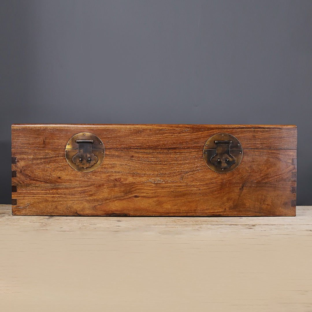 Chinese antique rosewood carving painting box