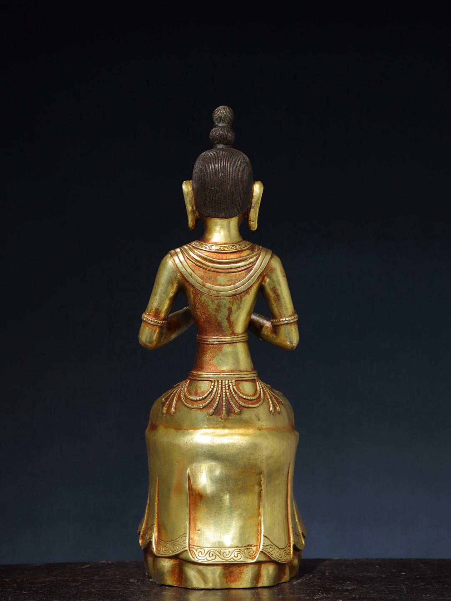 Pure copper Tibetan Maitreya Buddha statue