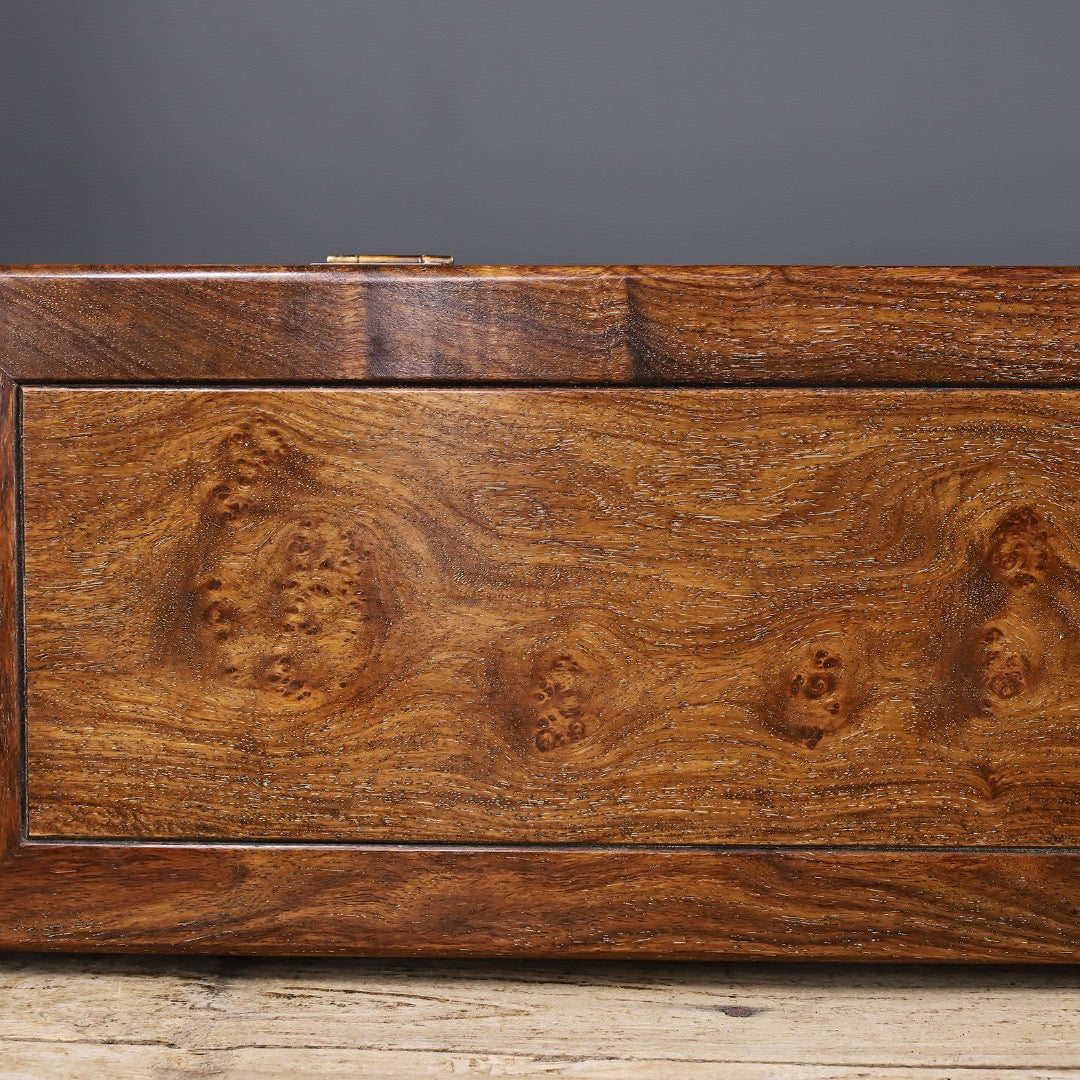 Chinese antique rosewood carving painting box