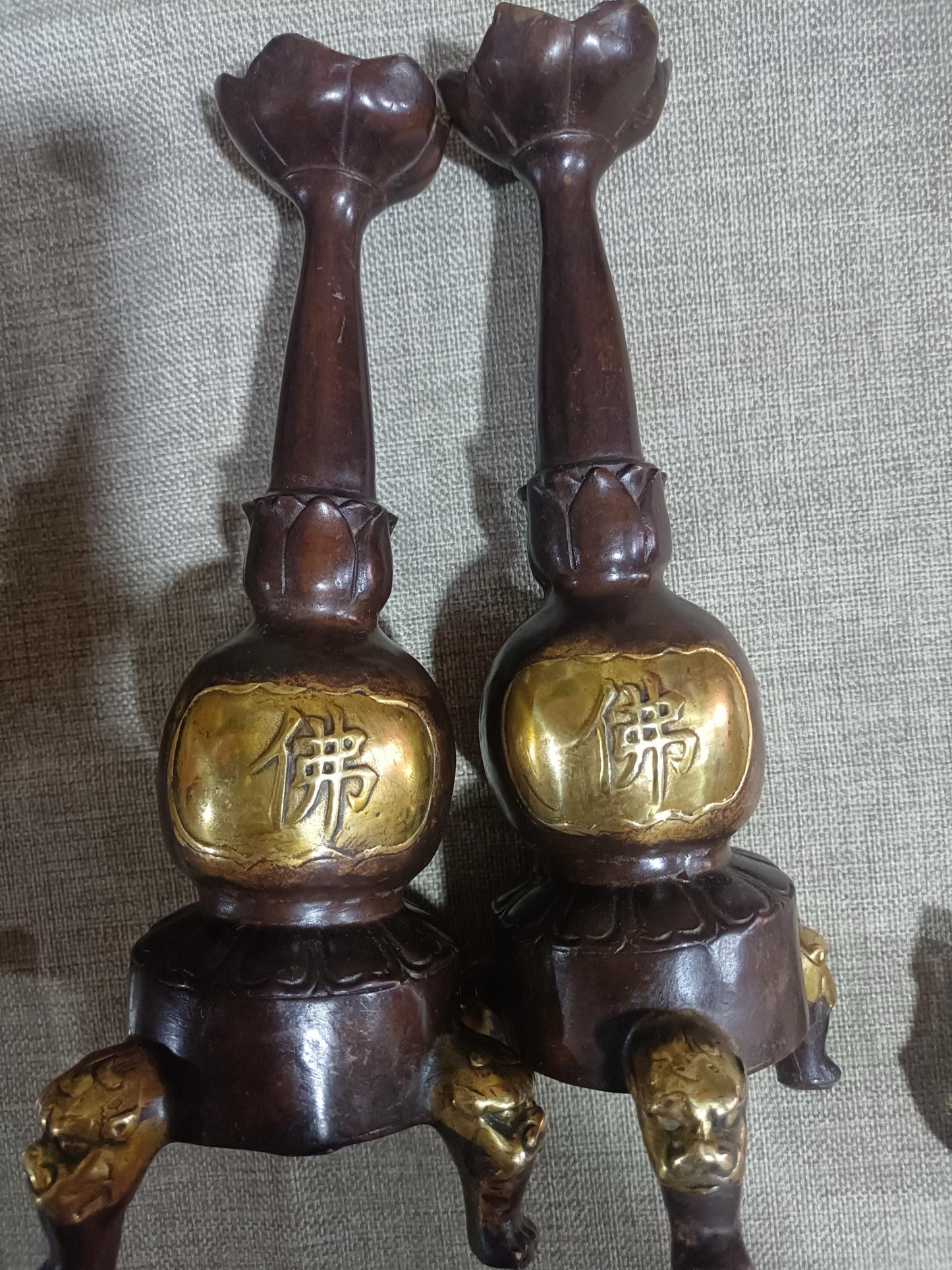 Antique copper wax platform