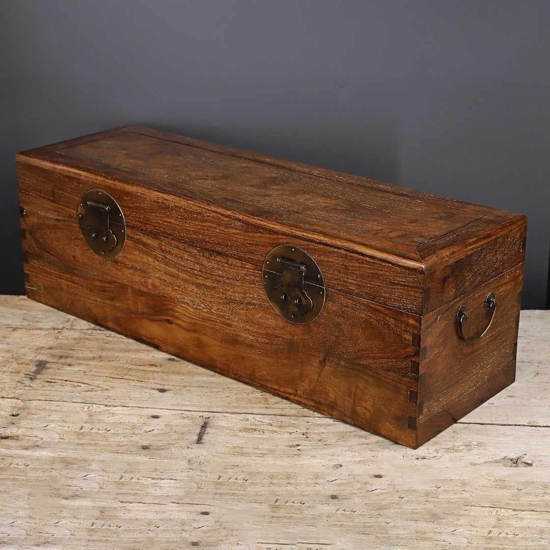 Chinese antique rosewood carving painting box