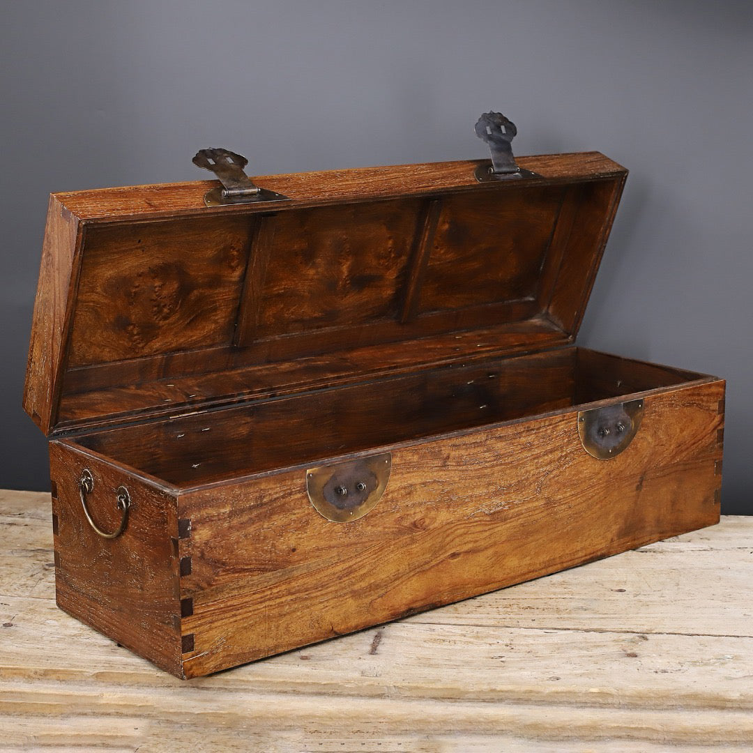 Chinese antique rosewood carving painting box