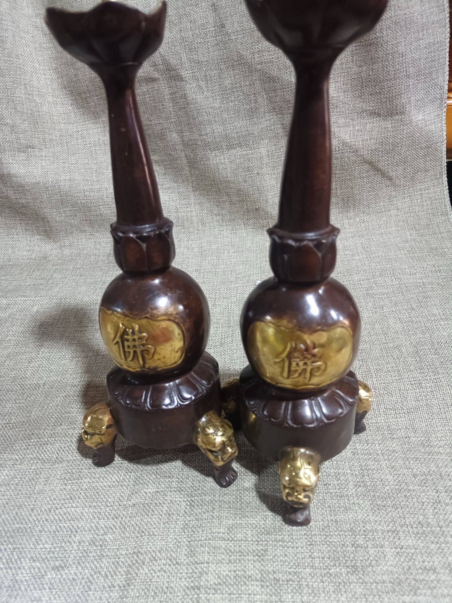 Antique copper wax platform