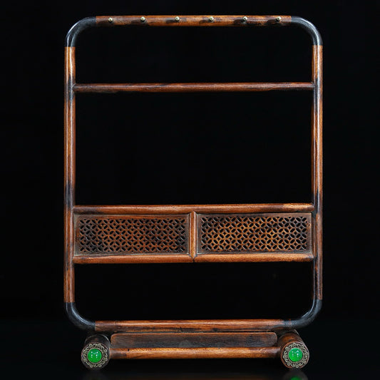 Chinese antique rosewood carving pen holder
