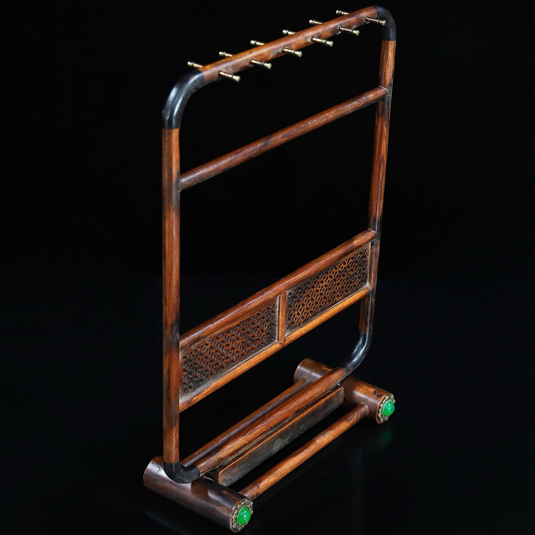 Chinese antique rosewood carving pen holder