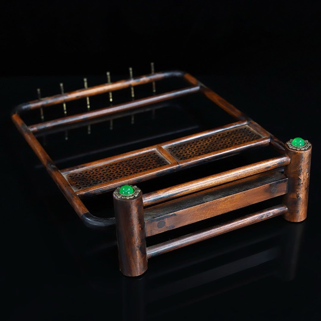 Chinese antique rosewood carving pen holder