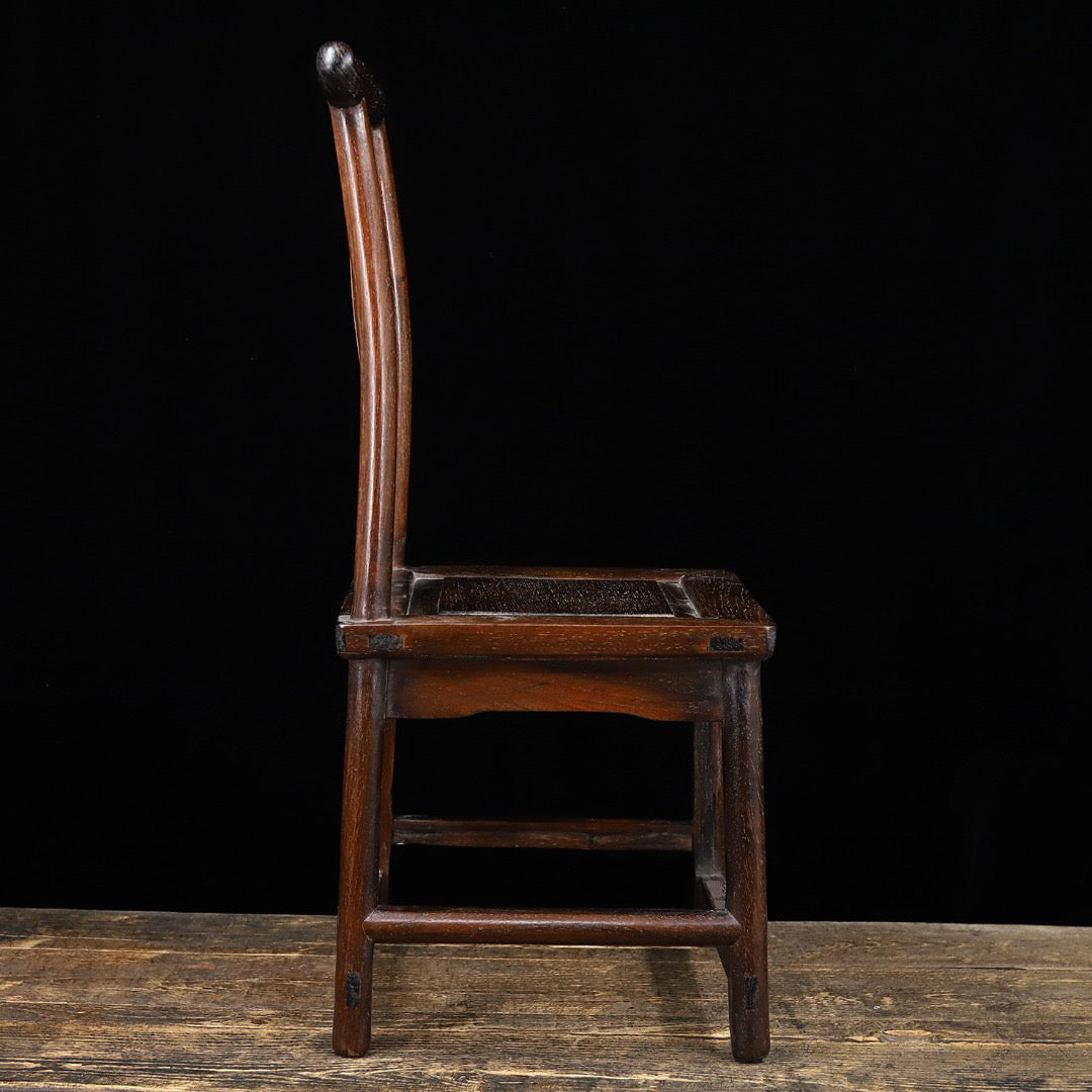 Chinese antique pear wood carved children's chairs