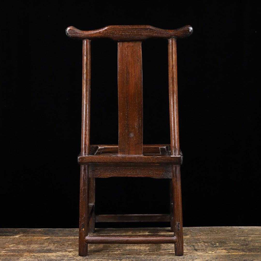 Chinese antique pear wood carved children's chairs