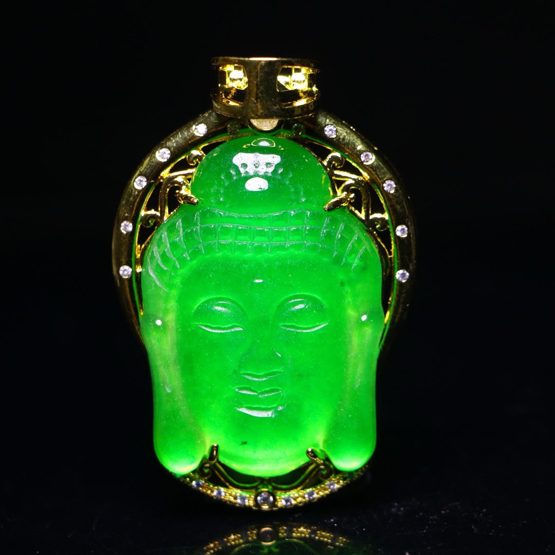 Perfect High Ice Guanyin Jade Plaque