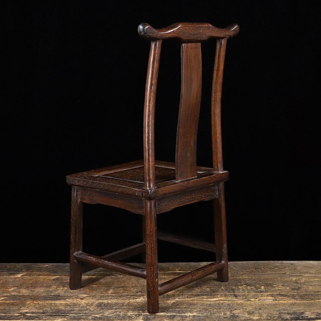 Chinese antique pear wood carved children's chairs