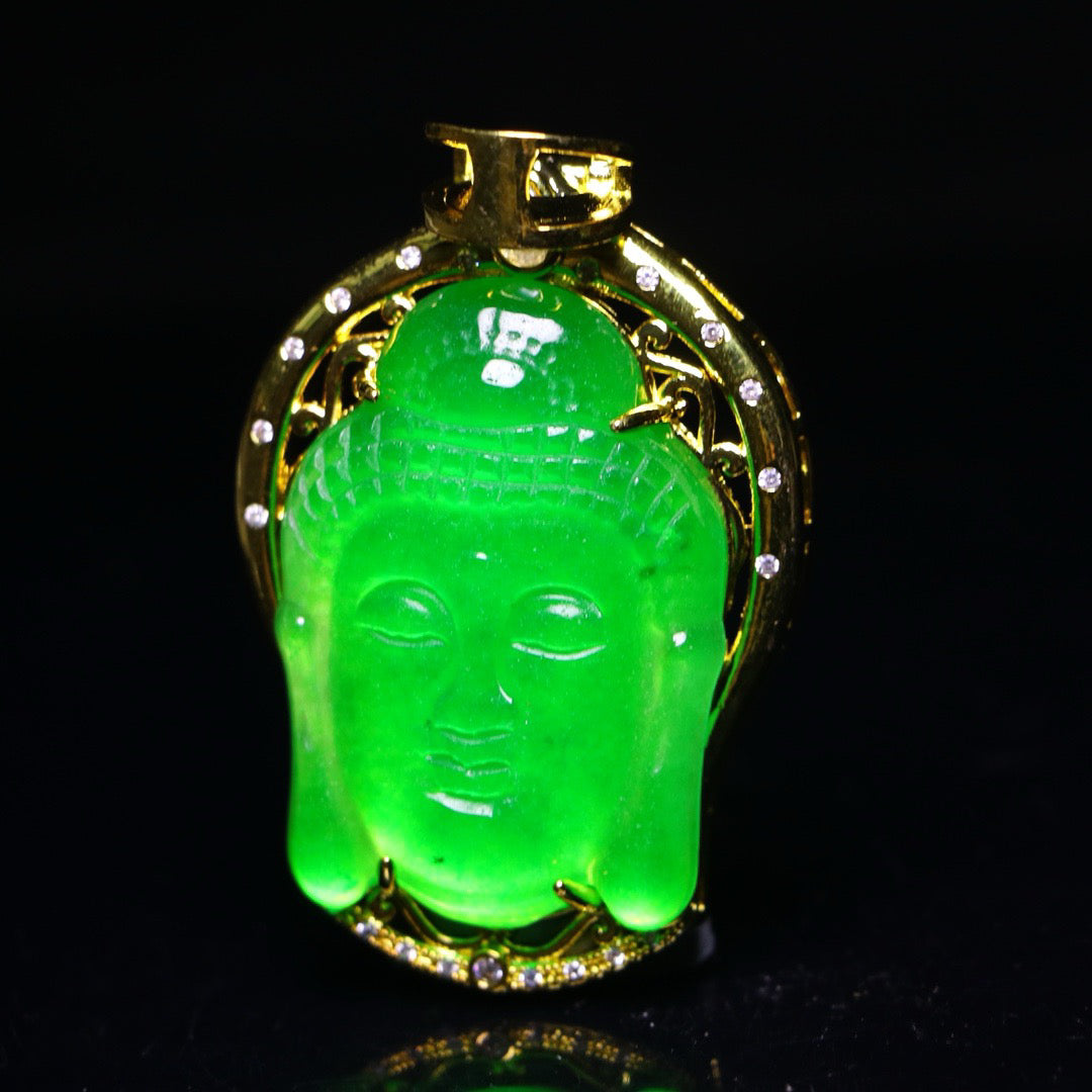 Perfect High Ice Guanyin Jade Plaque