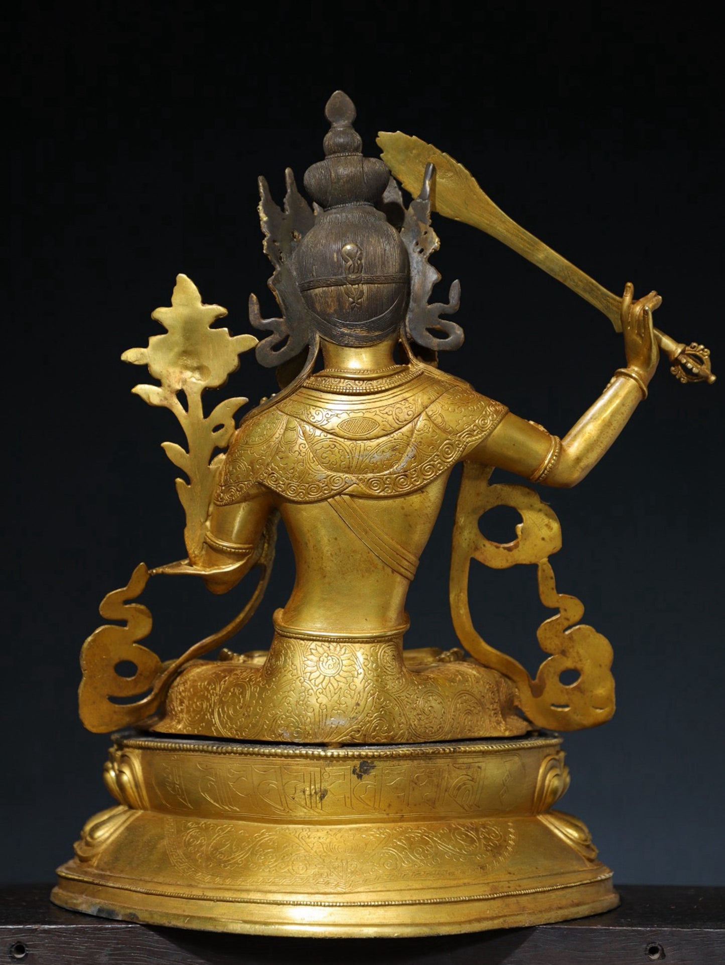 Pure copper statue of Manjushri Bodhisattva