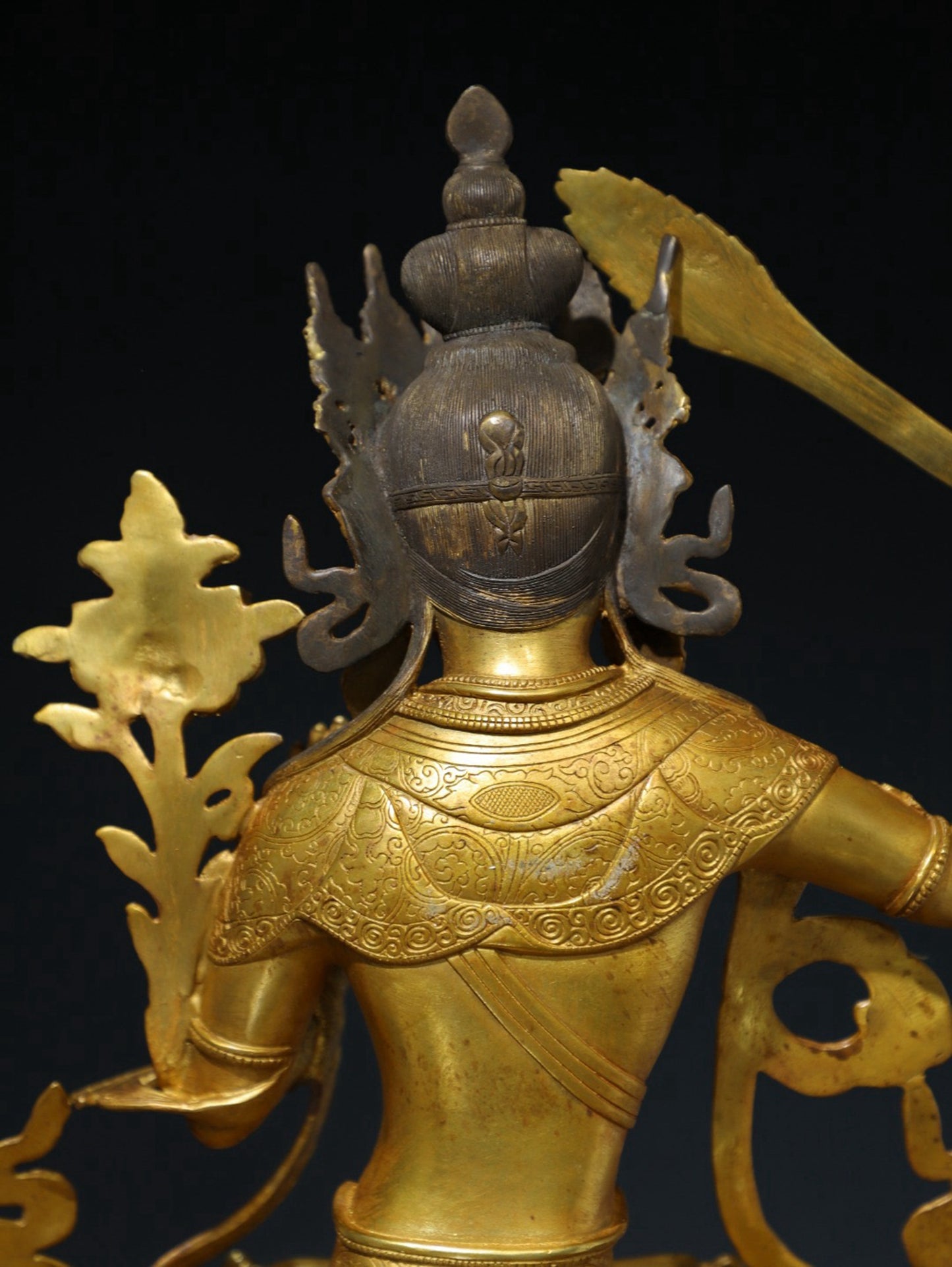 Pure copper statue of Manjushri Bodhisattva