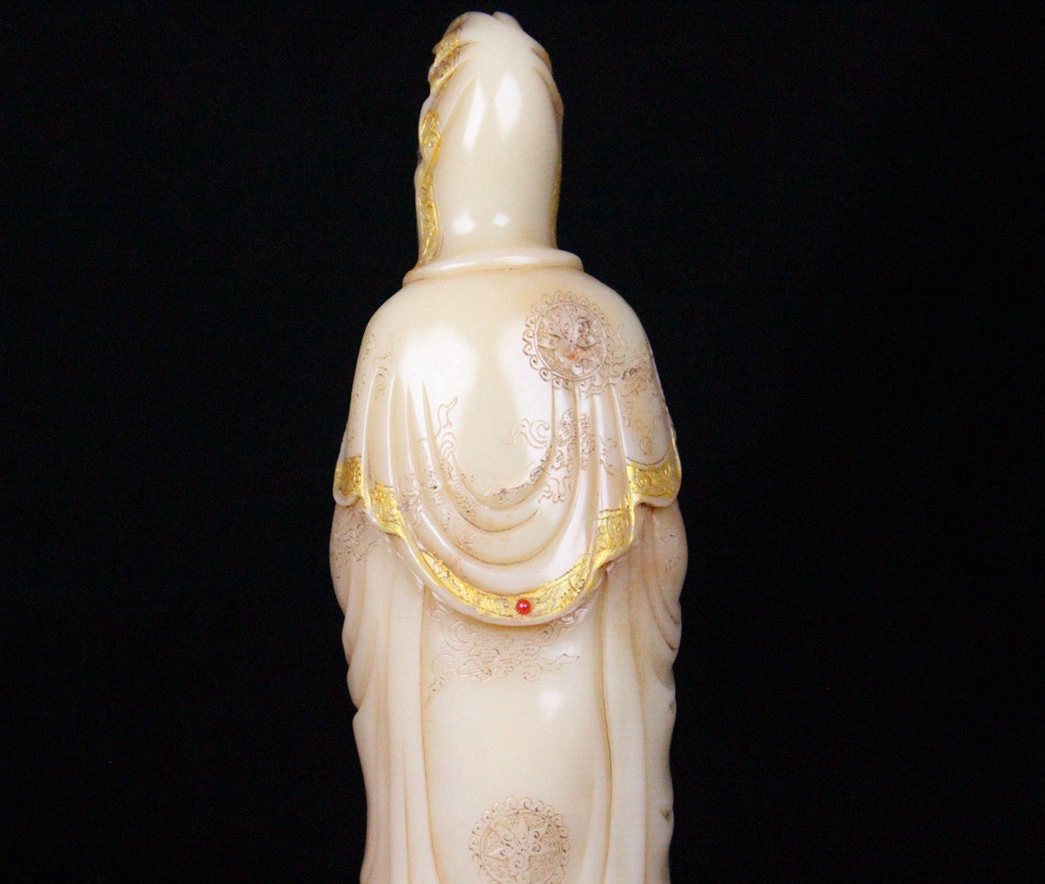 Shoushan Stone Shanbo Body Pig Oil Cream - Guanyin Decoration