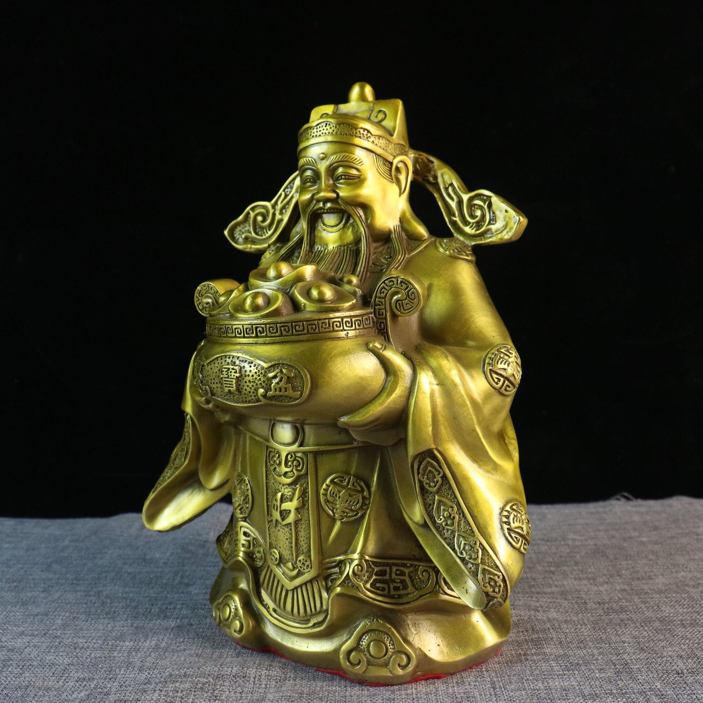 Chinese Antique Pure Copper God of Wealth
