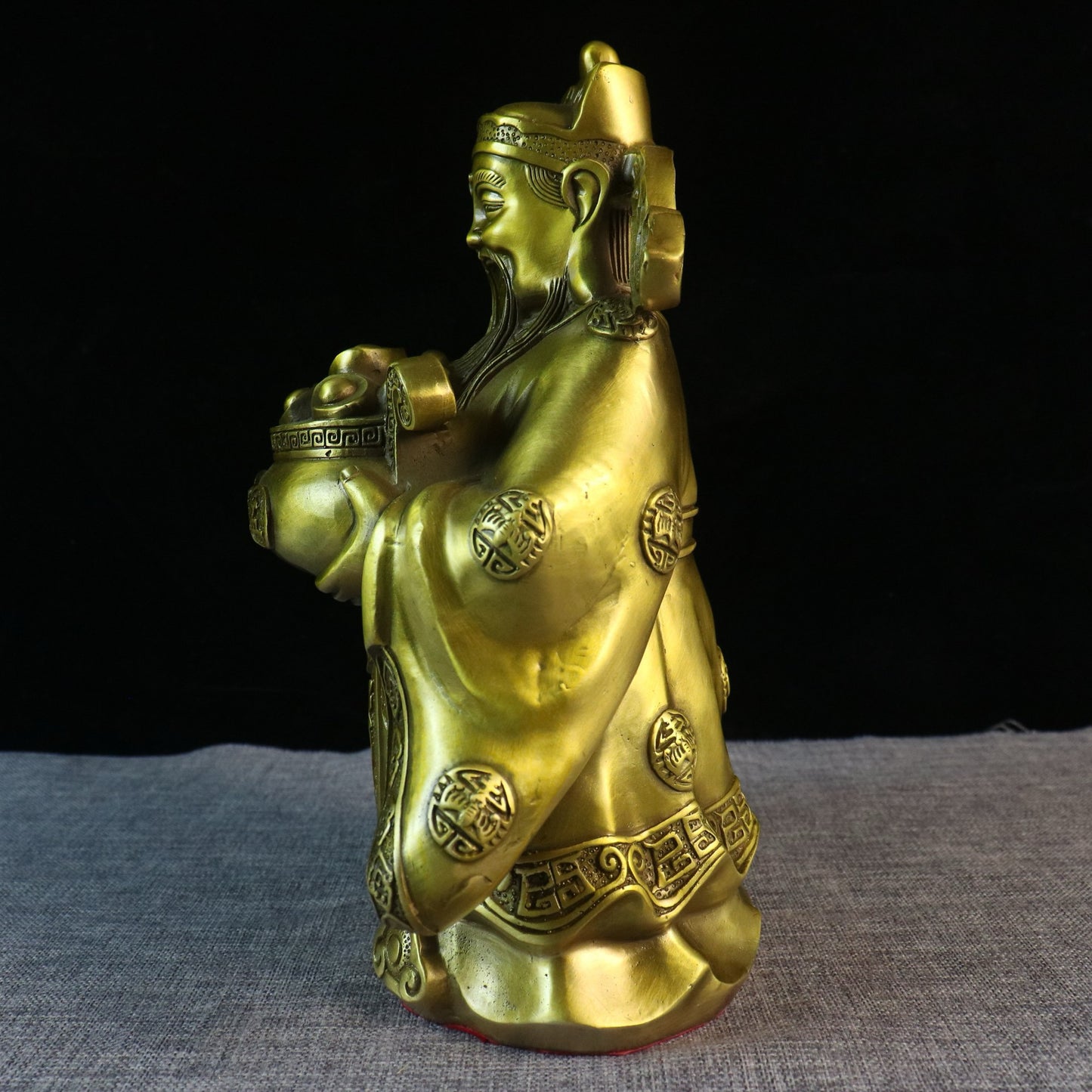 Chinese Antique Pure Copper God of Wealth