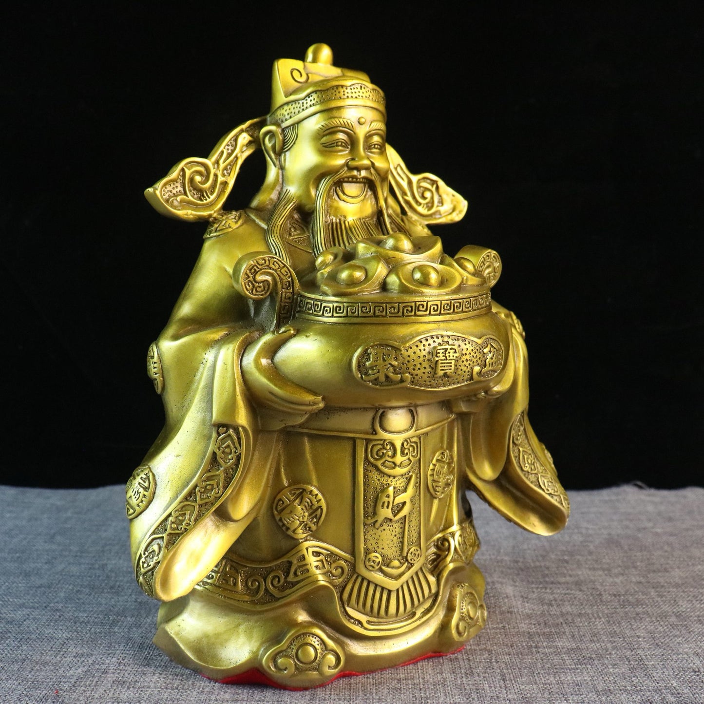 Chinese Antique Pure Copper God of Wealth
