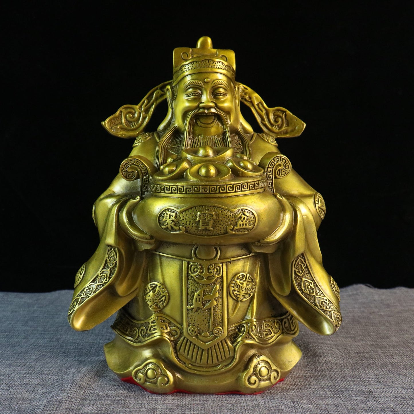 Chinese Antique Pure Copper God of Wealth