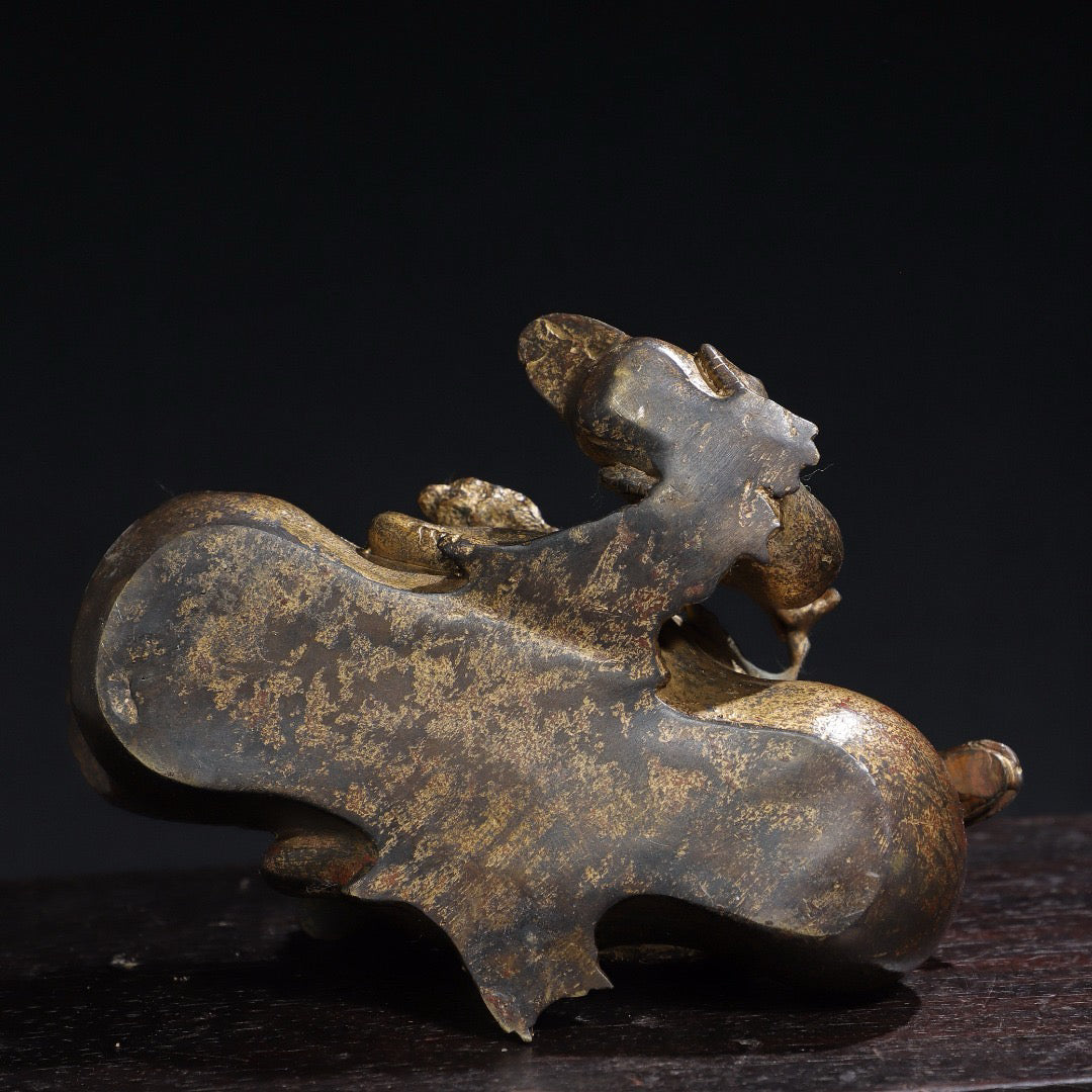 Chinese antique pure copper [goose goose goose] ornaments