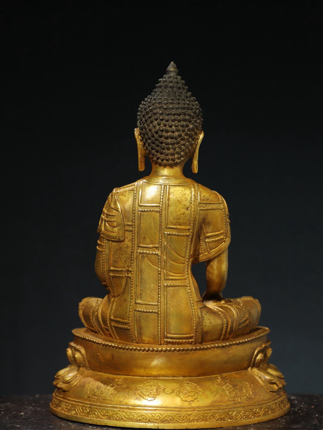 Chinese antique pure copper statue of Shakyamuni Buddha