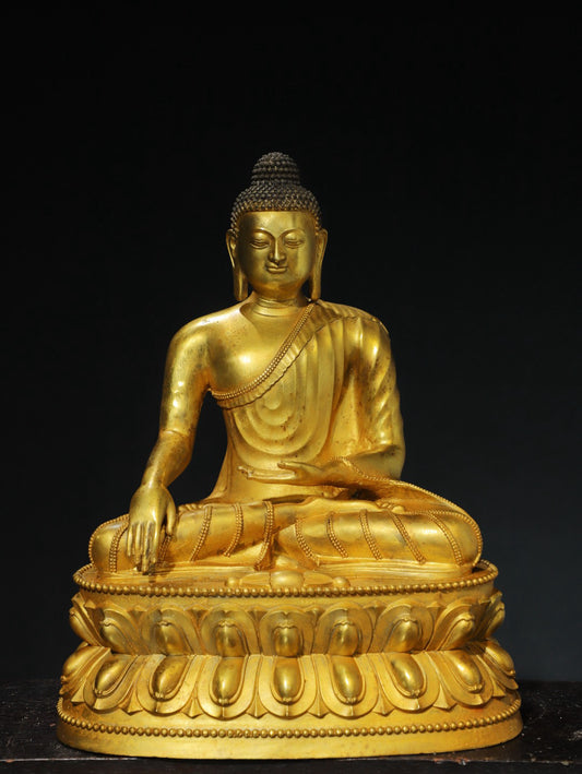 Chinese antique pure copper statue of Amitabha Buddha