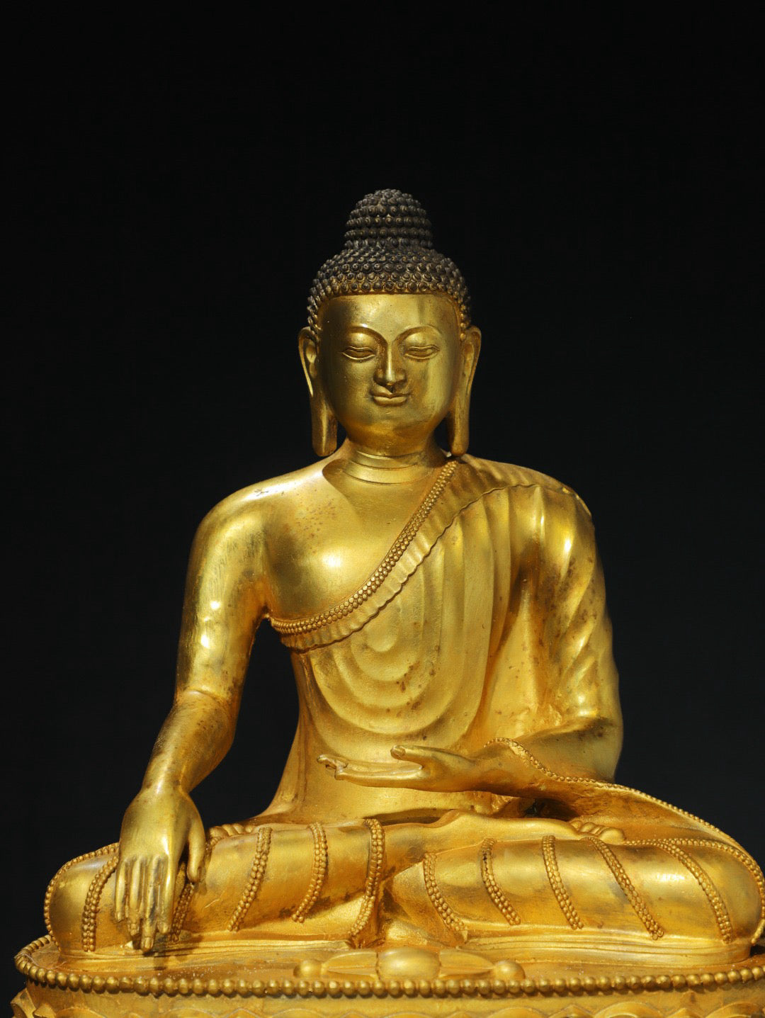 Chinese antique pure copper statue of Amitabha Buddha