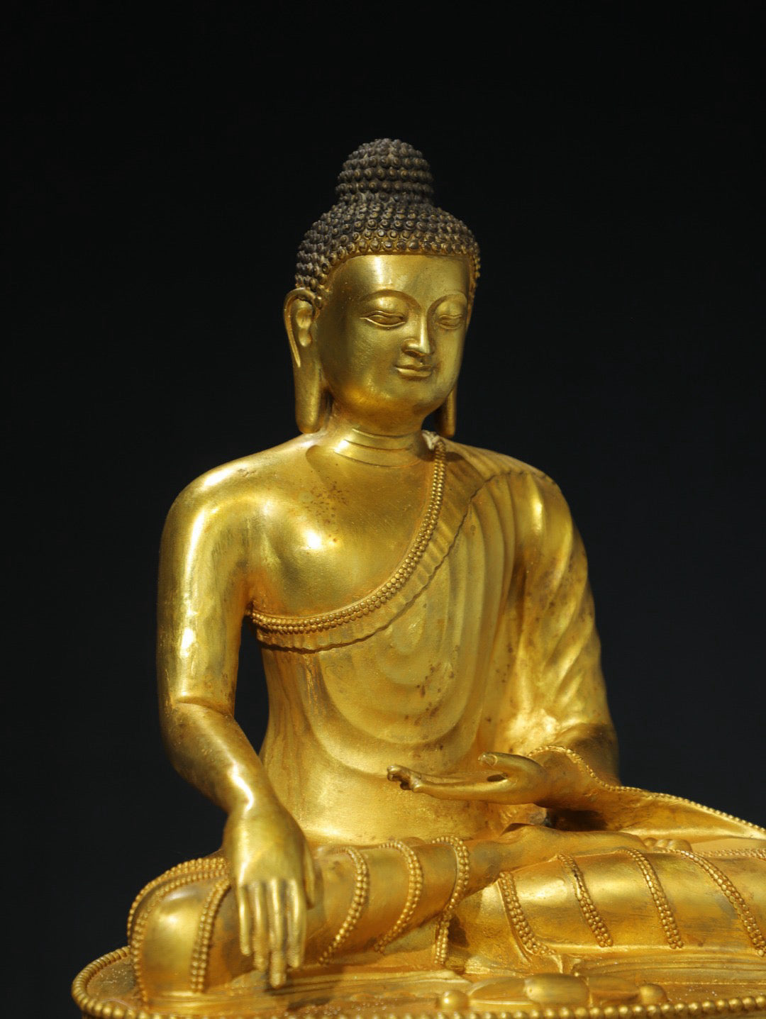Chinese antique pure copper statue of Amitabha Buddha