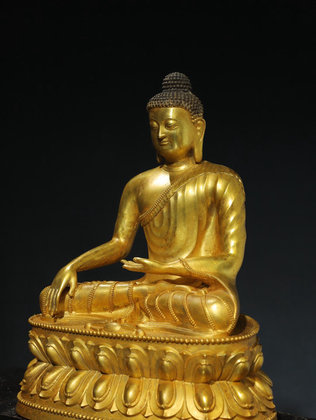 Chinese antique pure copper statue of Amitabha Buddha