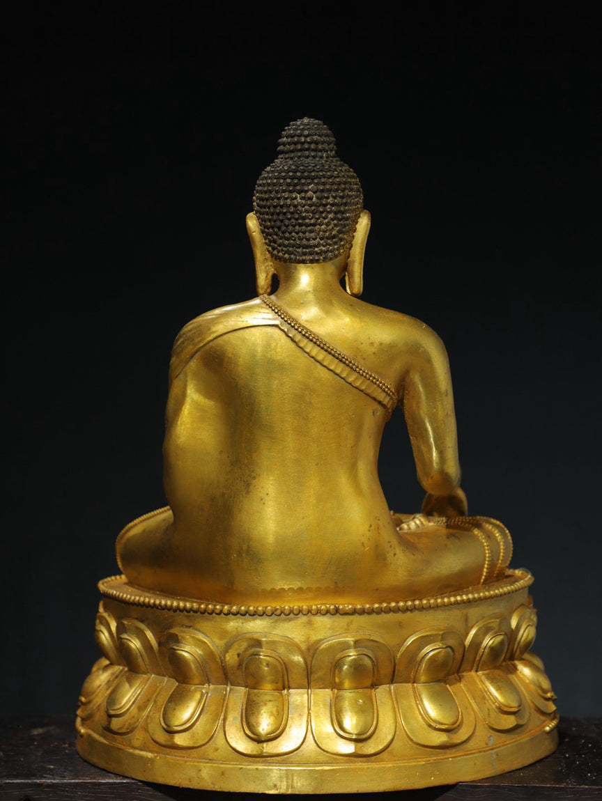 Chinese antique pure copper statue of Amitabha Buddha