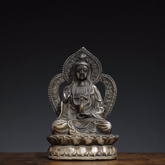 Pure copper statue of Guanyin Bodhisattva