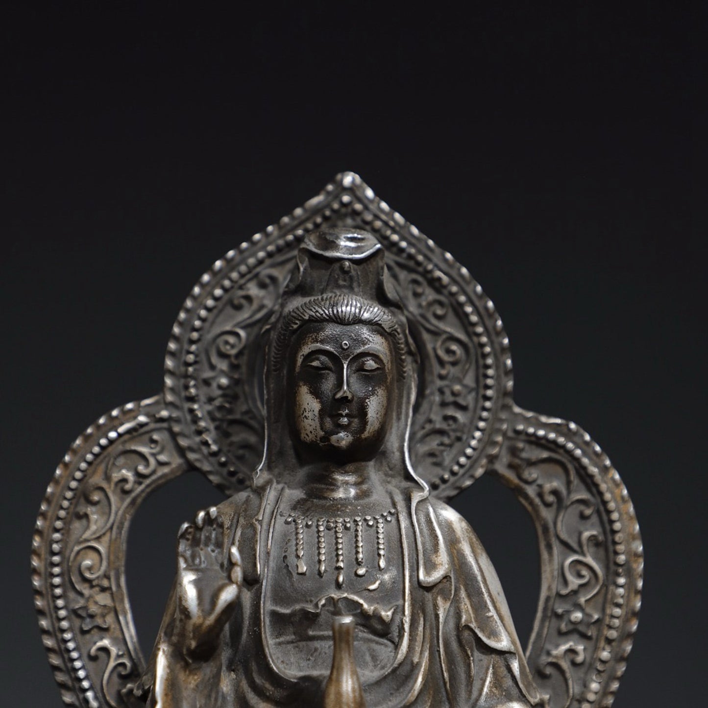 Pure copper statue of Guanyin Bodhisattva