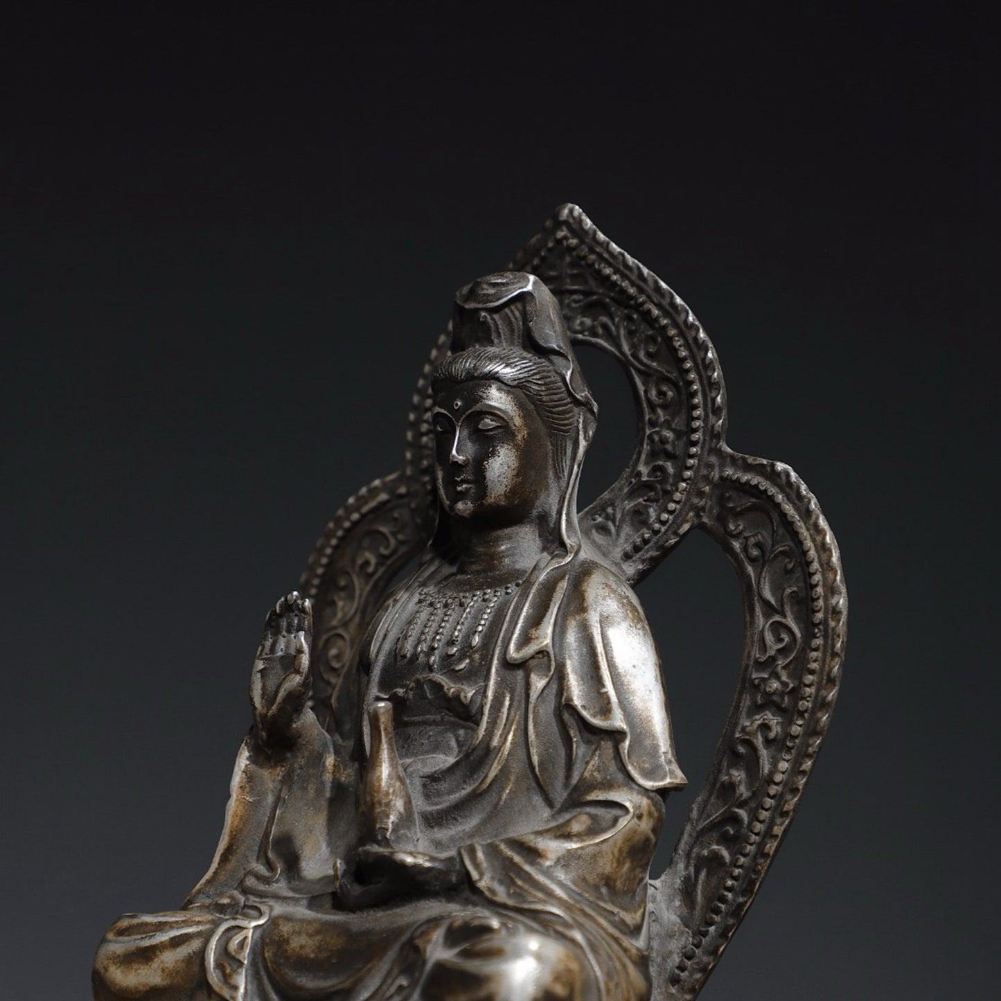 Pure copper statue of Guanyin Bodhisattva