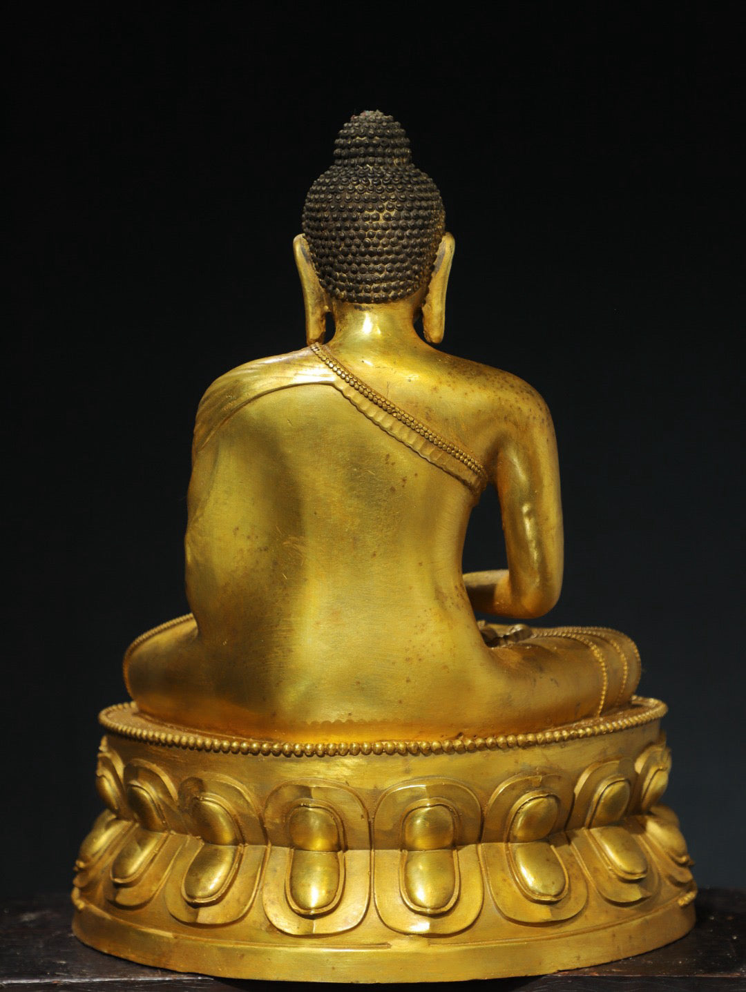 Chinese antique pure copper statue of Shakyamuni Buddha