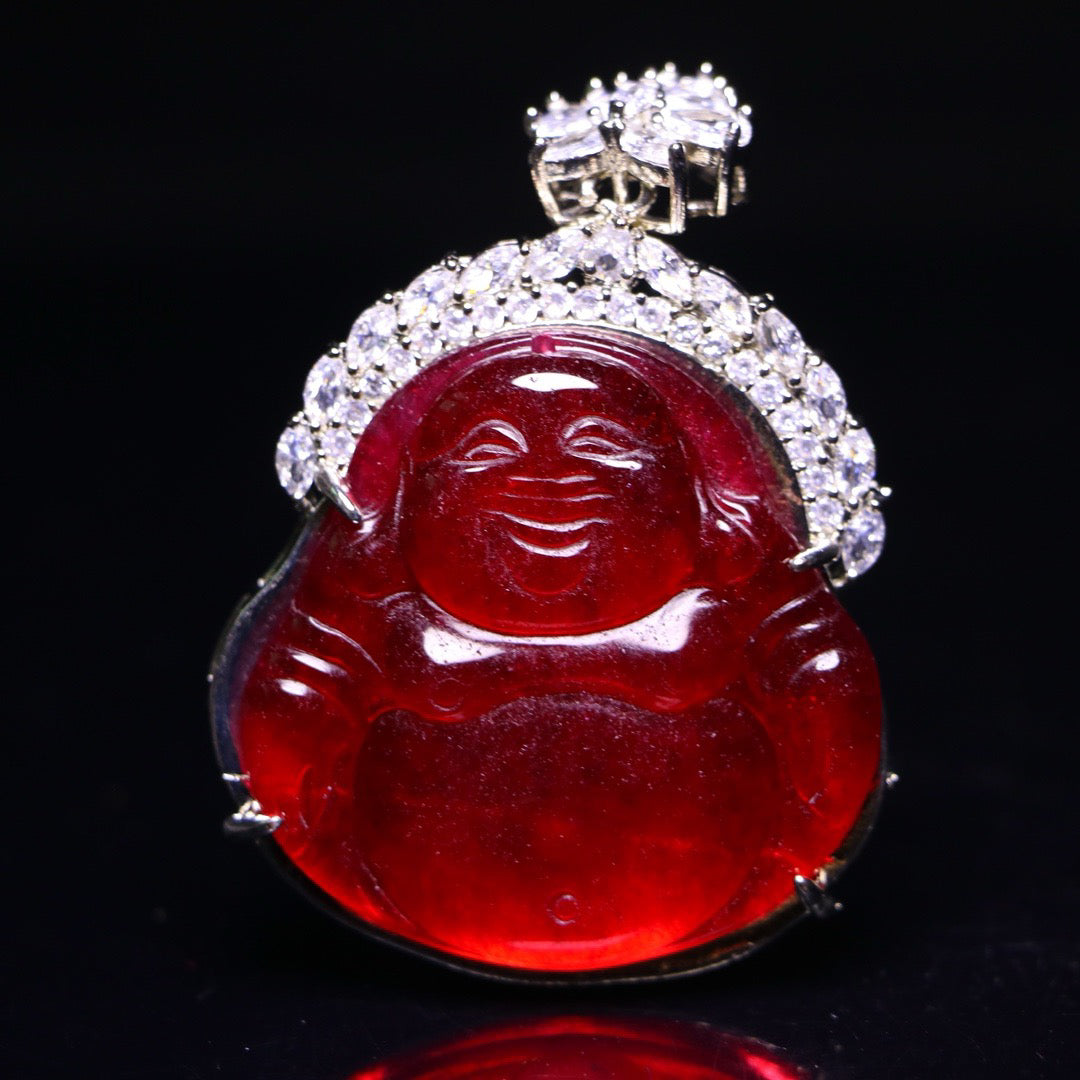 Perfect High Ice Jade Maitreya Buddha Card