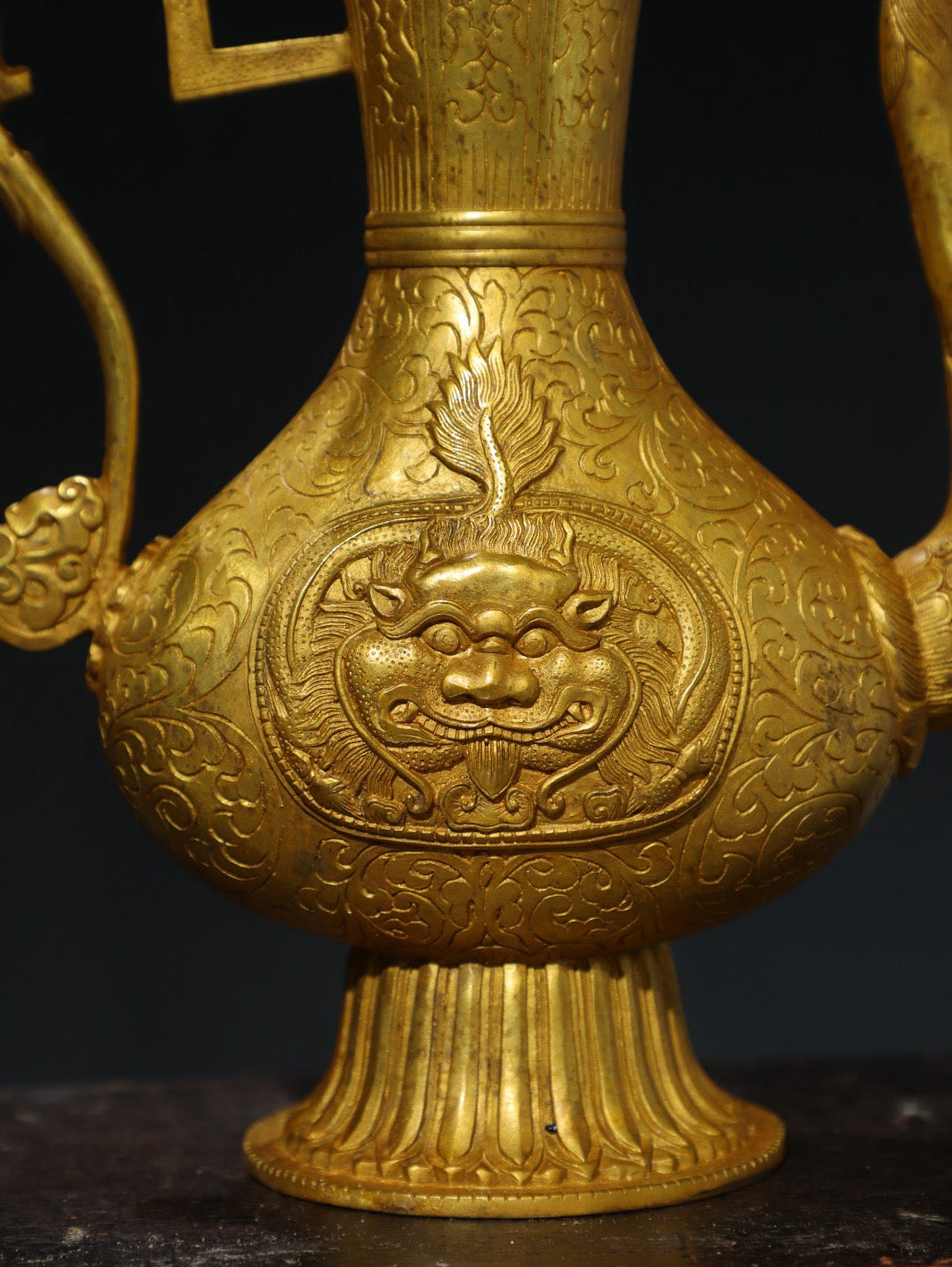 Chinese Antique Pure Copper [Dragon and Phoenix] Pot