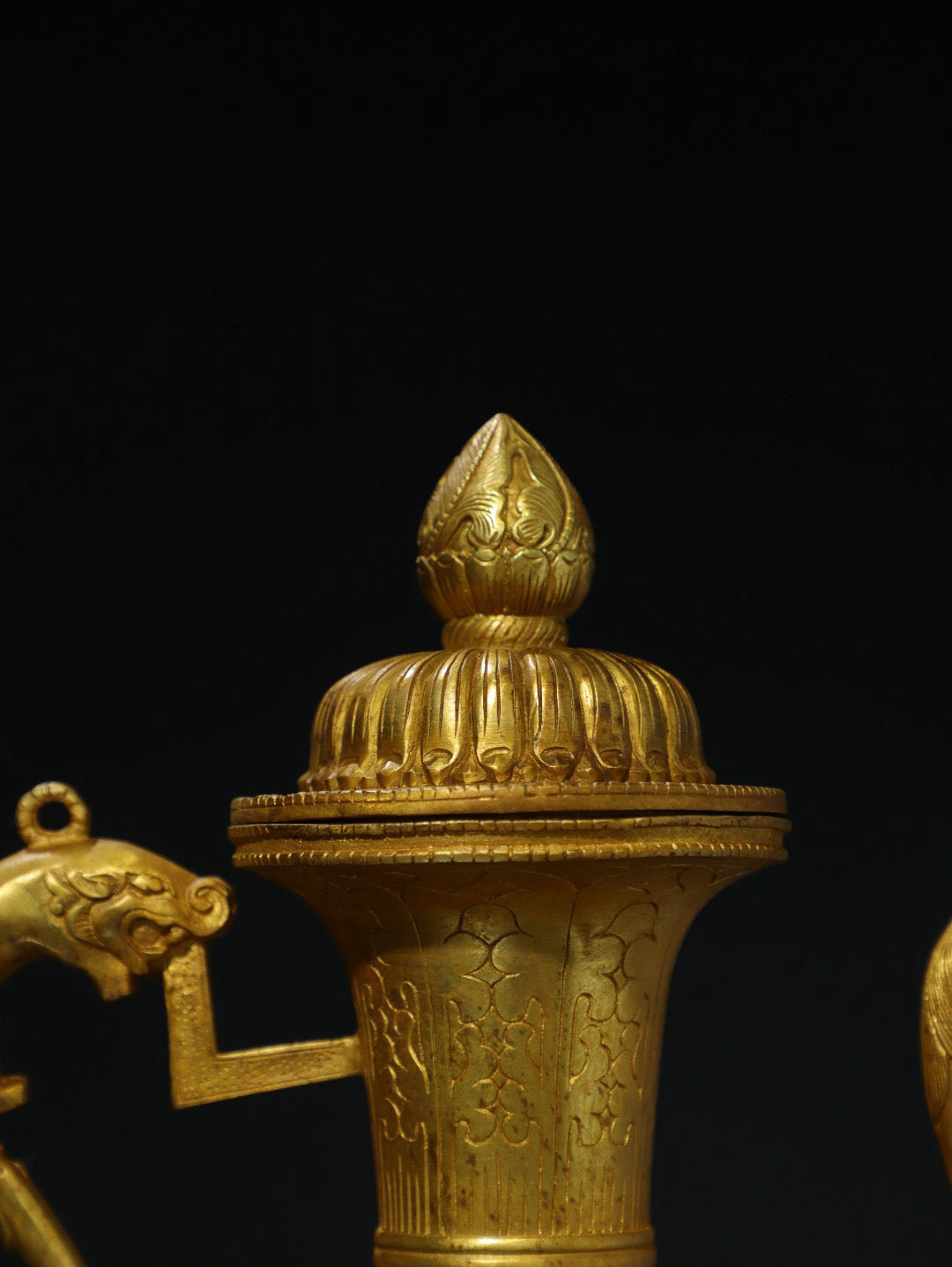 Chinese Antique Pure Copper [Dragon and Phoenix] Pot