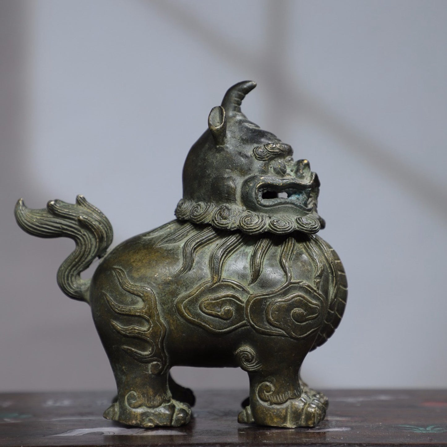 Pure copper auspicious beast incense burner
