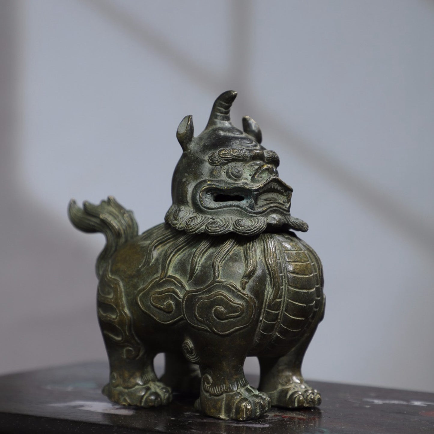 Pure copper auspicious beast incense burner