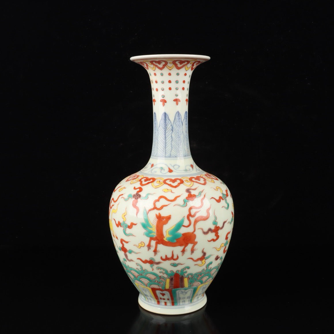 A pair of colorful Pegasus patterned bottles