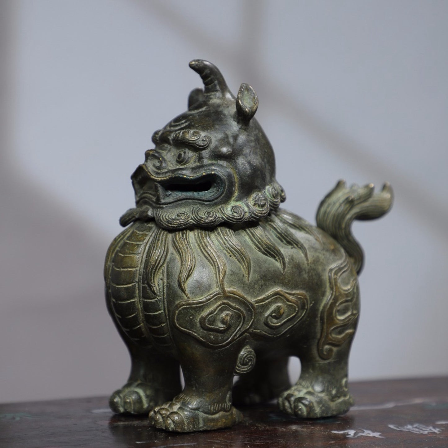 Pure copper auspicious beast incense burner