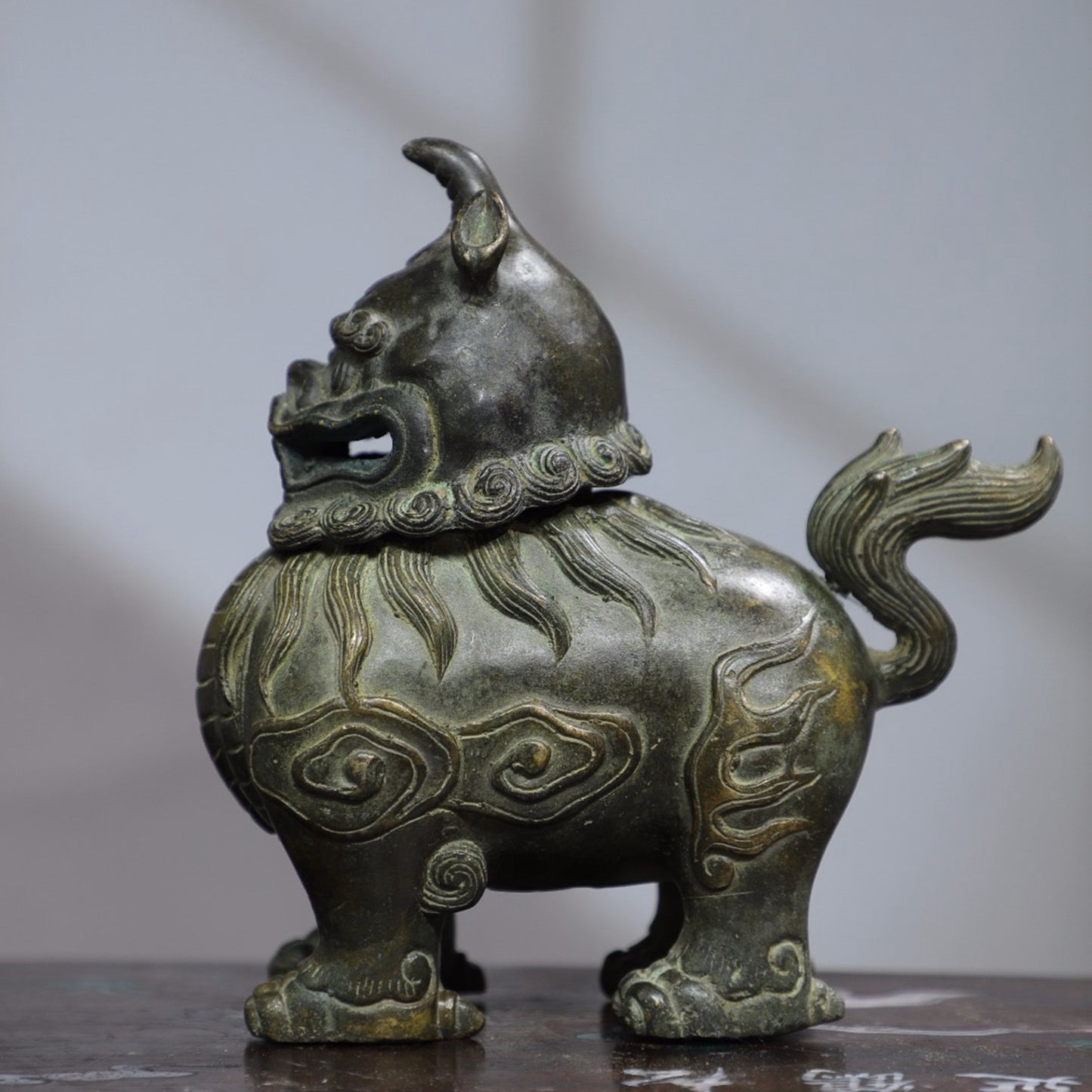 Pure copper auspicious beast incense burner