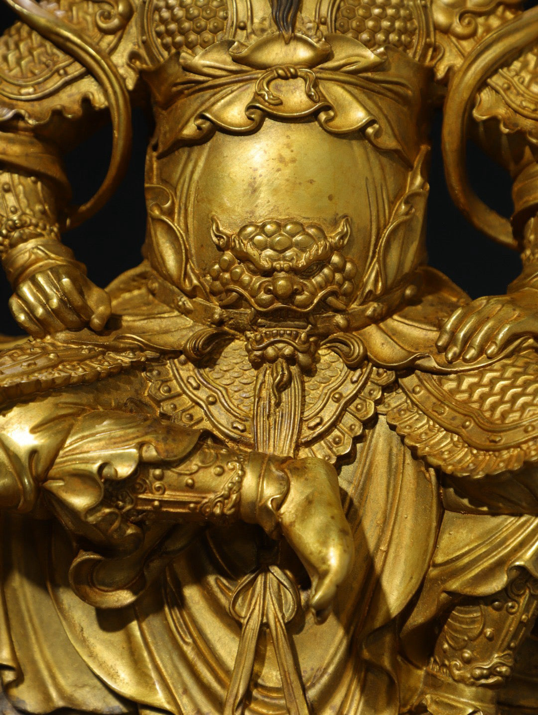 Chinese antique pure copper statue of Emperor Zhenwu