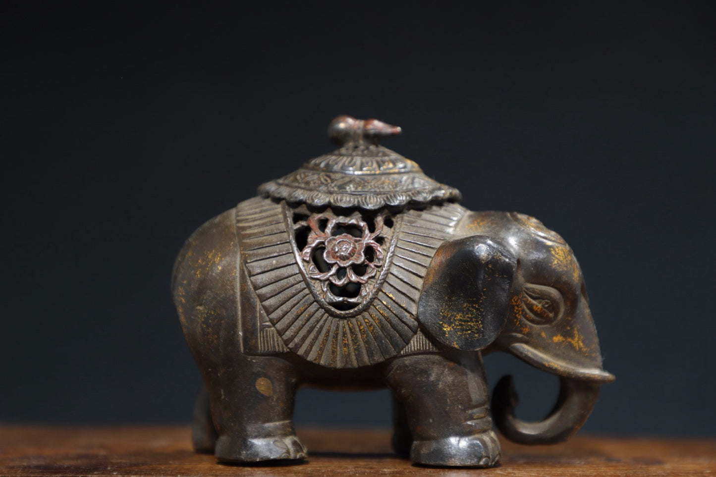 Pure copper elephant incense burner
